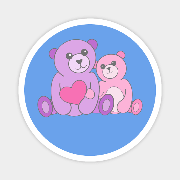 Mom and Baby, Best Friends Teddy Bears Magnet by AlondraHanley